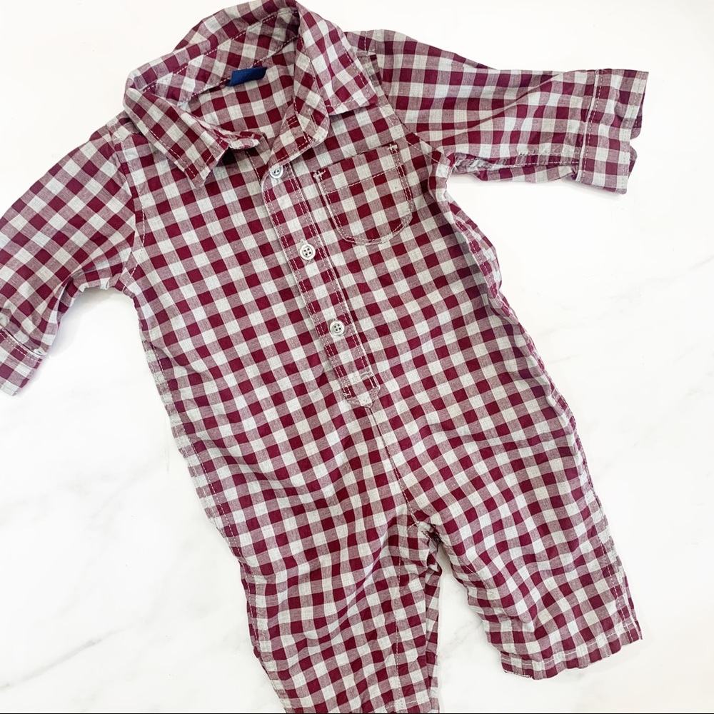 Button down onesie overall